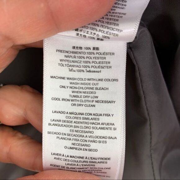 Michael Kors Gray‎ Puffer Jacket w/Silver Logo On Arm Sz L - Picture 9 of 12